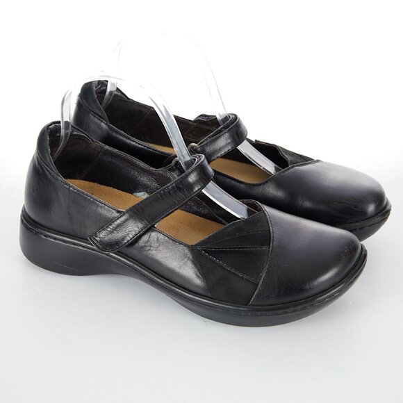 NAOT Adriatric Black Leather MaryJane Clog Women's Size 40 - Picture 1 of 10